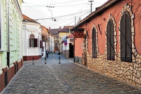 Cluj-Napoca Altstadt Kopfsteinpflasterstraße